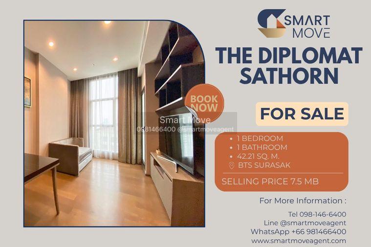 รูป 🔥 สำหรับขาย !!🔥 Code C20230900614..........The Diplomat Sathorn, 1 ห้องนอน, 1 ห้องน้ำ, ชั้นสูง 19++, แต่งครบ, ขายขาดทุน!!📣📣 - รูปที่ 1/12
