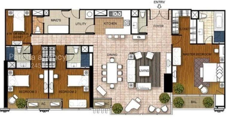 picture Athenee Residence. 3bed 198sqm. Line id: @pfagent - 13/13