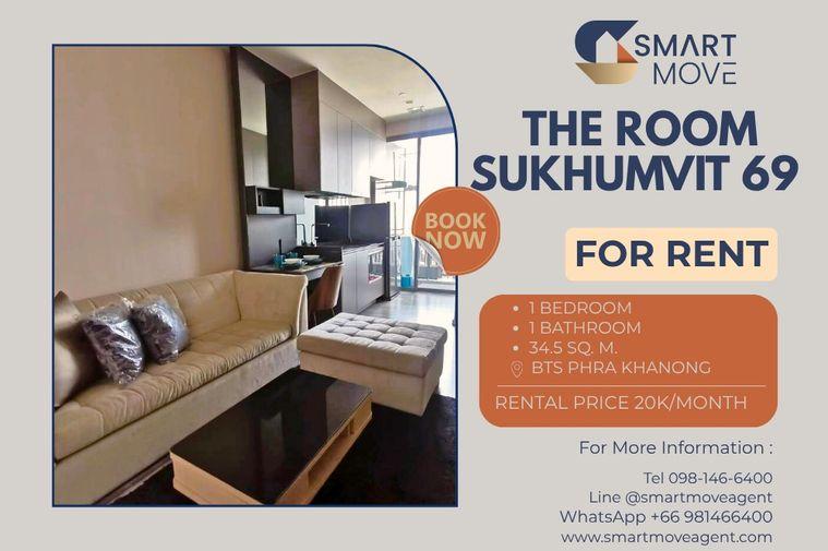 รูป 🔥 สำหรับเช่า !! ชั้นสูง 11++, ห้องหายาก, ทำเลดี!! 🔥 Code C20240300476.....The Room Sukhumvit 69, 1 ห้องนอน, 1 ห้องน้ำ, แต่งครบ, พร้อมเข้าอยู่ 📣📣 - รูปที่ 1/8