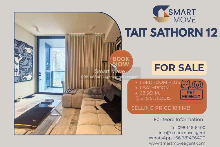 รูป สำหรับขาย ! เลี้ยงสัตว์ได้ ! ชั้นสูง 17+, ห้องทิศใต้, ตกแต่งสไตล์โมเดิร์น/มินิมอล! Code C20251100004...Tait Sathorn 12, 1 นอน Plus, 1 น้ำ, ราคาพิเศษ! - รูปที่ 1/6