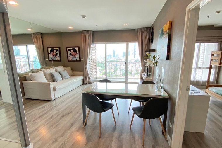 picture For Rent !! high floor 22+, Closed kitchen, Fixed parking! Code C20221200155....Centric Sathorn-St. Louis, 2 bed, 2 bath, furnished, ready to move in  - 2/9