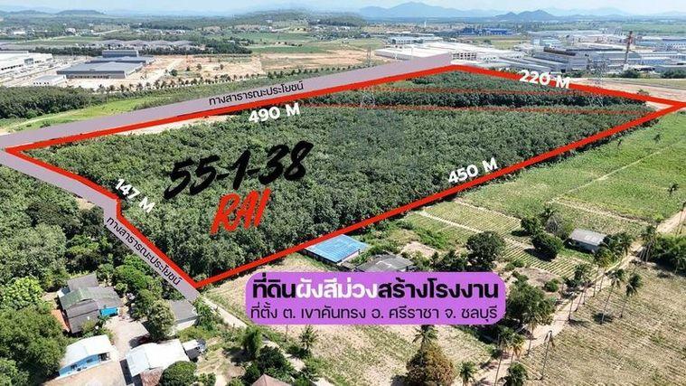 picture Land for sale for factory construction, beautiful plot, Khao Khan Song District, Sriracha, Chonburi - 1/9