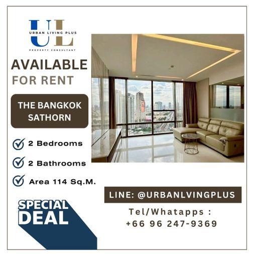 รูป ( UL2511201 ) ✨Tel/Line 096-2479369✨ , ให้เช่า เดอะ แบงค็อก สาทร , 2 ห้องนอน, 2 ห้องน้ำ, ขนาด 114 ตร.ม. ชั้นสูง, ห้องสวย, พร้อมเข้าอยู่ - รูปที่ 1/15