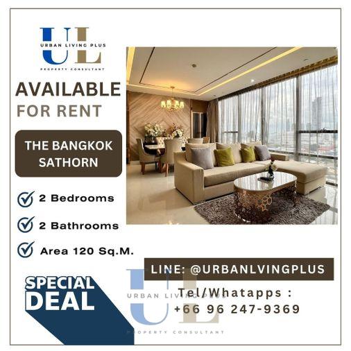 รูป ( UL2406204 ) Tel/Line 096-2479369 , ให้เช่า The Bangkok Sathorn , 2 ห้องนอน, 2 ห้องน้ำ, ชั้นสูง, ห้องสวย, พร้อมเข้าอยู่ - รูปที่ 1/13