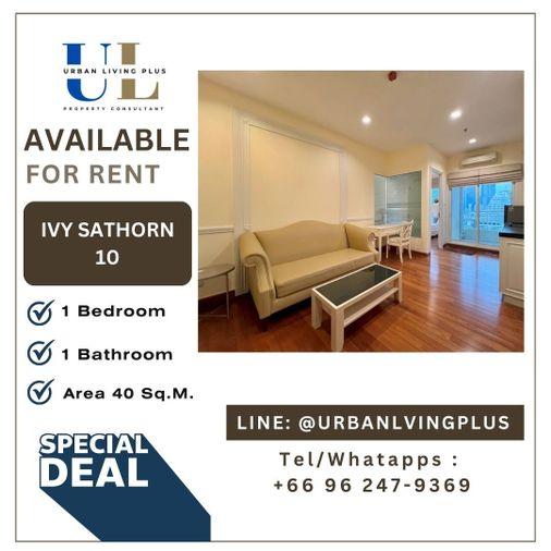 รูป ( UL2311296 ) ✨Tel/Line 096-2479369✨ , ให้เช่า Ivy Sathorn 1 ห้องนอน 1 ห้องน้ำ 40 ตรม. ห้องสวย BTS เซ็นหลุยส์ คอนโดใจกลางสาทร !!! - รูปที่ 1/8