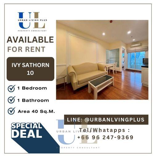 รูป ( UL2311296 ) ✨Tel/Line 096-2479369✨ , ให้เช่า Ivy Sathorn 1 ห้องนอน 1 ห้องน้ำ 40 ตรม. ห้องสวย BTS เซ็นหลุยส์ คอนโดใจกลางสาทร !!! - รูปที่ 1/8