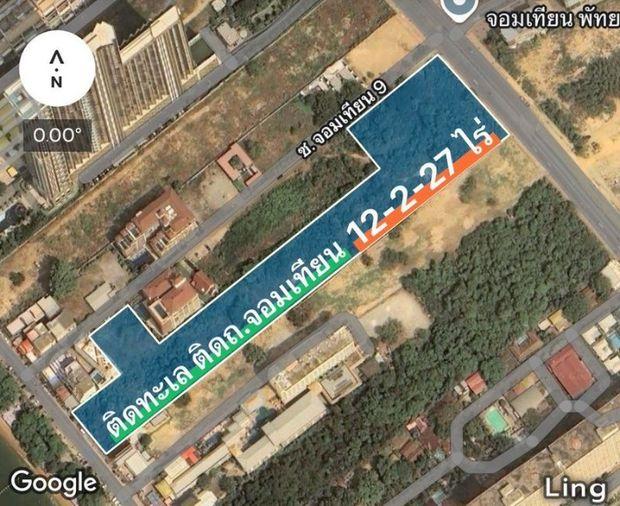 picture Beautiful land plot for sale, next to the sea, Jomtien, Bang Lamung, Chonburi - 9/10