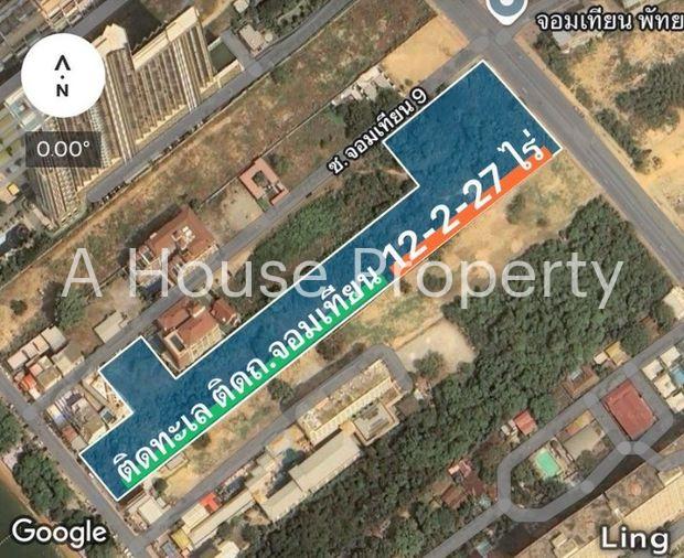 picture Beautiful land plot for sale, next to the sea, Jomtien, Bang Lamung, Chonburi - 9/10