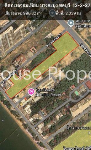 picture Beautiful land plot for sale, next to the sea, Jomtien, Bang Lamung, Chonburi - 8/10