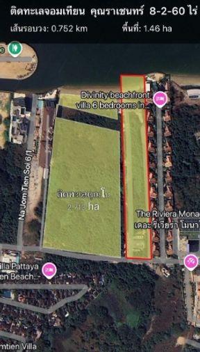 picture Land for sale next to the sea, beautiful plot, prime location, Na Jomtien Beach, Pattaya - 7/10