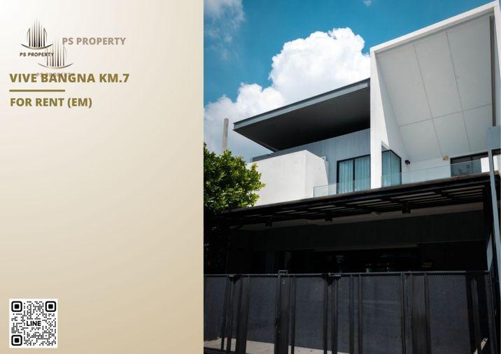 รูป บ้านเดี่ยวให้เช่า ✨ VIVE Bangna KM.7 ✨ 3 ห้องนอน เฟอร์นิเจอร์ และ เครื่องใช้ไฟฟ้าครบ มีที่ชาร์จ EV - รูปที่ 1/11