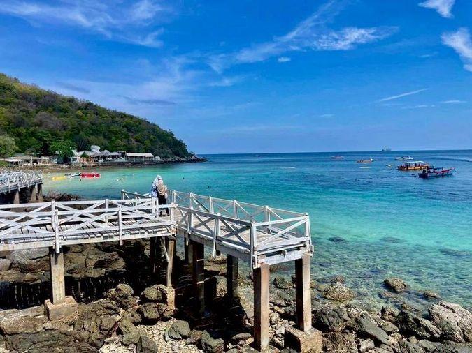 รูป ขายที่ดินพัทยา บนเกาะล้าน ติดเชิงเขามองเห็นทะเลสีคราม  - รูปที่ 1/5