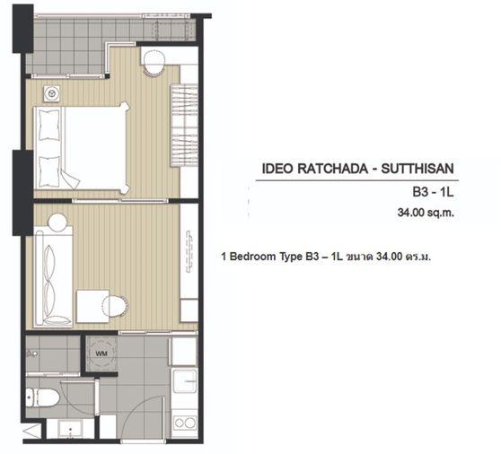 รูป 🏢 ขายคอนโด : IDEO Ratchada - Sutthisan (ไอดีโอ รัชดา - สุทธิสาร)   รหัสทรัพย์ | 📌LNP-C10949  - รูปที่ 9/9