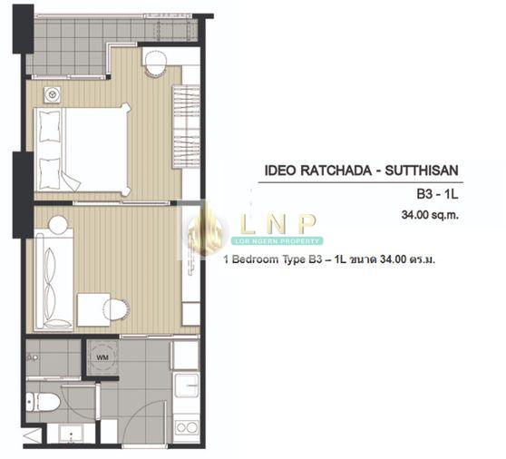 รูป 🏢 ขายคอนโด : IDEO Ratchada - Sutthisan (ไอดีโอ รัชดา - สุทธิสาร) รหัสทรัพย์ | 📌LNP-C10949 - รูปที่ 9/9