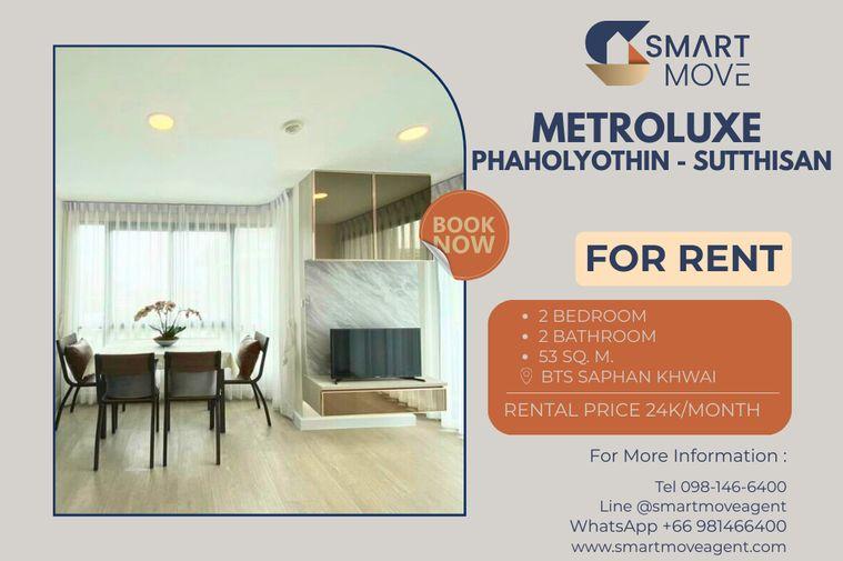 picture 🔥 For Rent !! pool view, Good location!! Code C20230700629...MetroLuxe Phaholyothin - Sutthisan, 2 bed, 2 bath, furnished, ready to move in📣📣 - 1/18