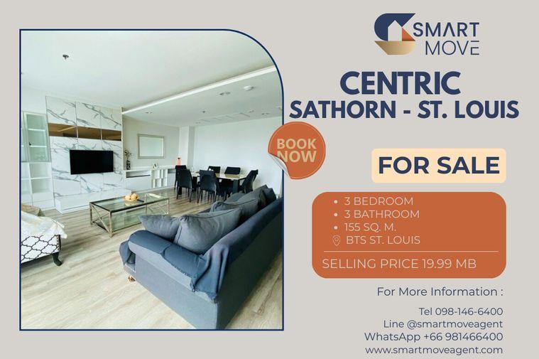 รูป ขาย !! วิวเมือง, ห้องกว้าง, ชั้นสูง 24++, ทำเลดี!! 🔥 Code C20221200267....Centric Sathorn - ST. Louis, 3 ห้องนอน, 3 ห้องน้ำ, แต่งครบ, ราคาพิเศษ!!📣📣 - รูปที่ 1/11