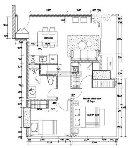 picture M Silom 2 bedrooms, 1 bathrooms Size 62 sq m. - 11/11