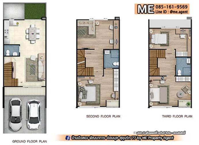 รูป ให้เช่า ต้นโครงการ Villette City พัฒนาการ 38 ทาวน์เฮ้าส์ 3 ชั้น รีโนเวทใหม่ทั้งหลัง ใกล้ BTS -อ่อนนุช  โทร 064-954-9619 (RTC23-24) - รูปที่ 3/22