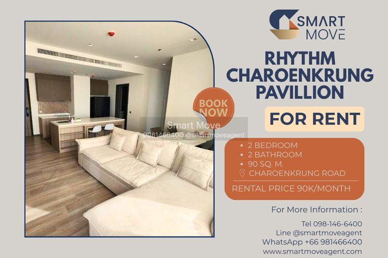 รูป 🔥 สำหรับเช่า !!🔥 Code C20250400068....Rhythm Charoenkrung Pavillion, 2 ห้องนอน, 2 ห้องน้ำ, ชั้นสูง 15++, สไตล์โมเดิร์น, แต่งครบ, พร้อมเข้าอยุ่ 📣📣 - รูปที่ 1/9