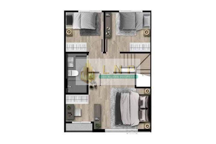 รูป 🏠 ให้เช่าบ้าน : Pleno Sukhumvit - Bangna 2 (พลีโน่ สุขุมวิท - บางนา 2) รหัสทรัพย์ | 📌 LNP-H750 - รูปที่ 17/18