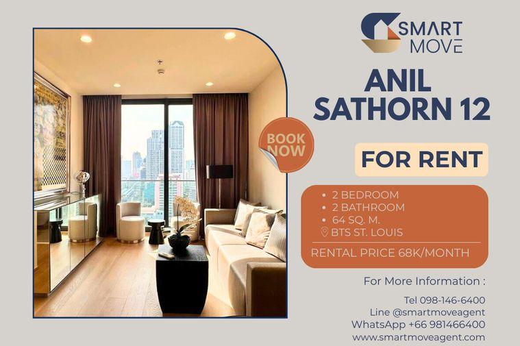 รูป 🔥 สำหรับเช่า !! ชั้นสูง 20++, ทำเลดี!! 🔥 Code C20260100011..........Anil Sathorn 12, 2 ห้องนอน, 2 ห้องน้ำ, แต่งครบ, พร้อมเข้าอยู่📣📣 - รูปที่ 1/12