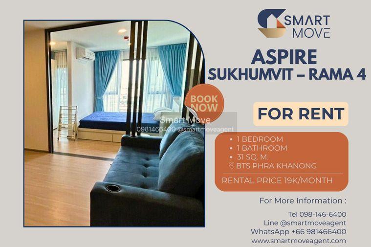 รูป 🔥 สำหรับเช่า !! ชั้นสูง 28++, ทำเลดี!! 🔥 Code C20260100021..........Aspire Sukhumvit – Rama 4, 1 ห้องนอน, 1 ห้องน้ำ, แต่งครบ, พร้อมเข้าอยู่📣📣 - รูปที่ 1/11