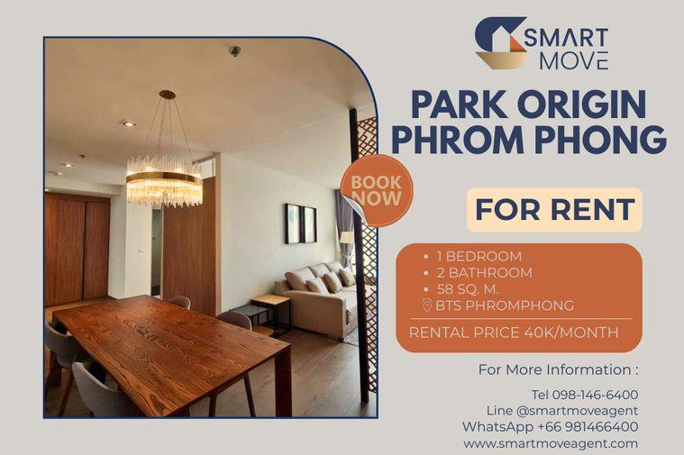 picture 🔥 For Rent !! big size, river view, high floor 26++ !! 🔥 Code C20251200009....Park Origin Phrom Phong, 1 bed, 2 bath, furnished, ready to move in📣 - 1/3