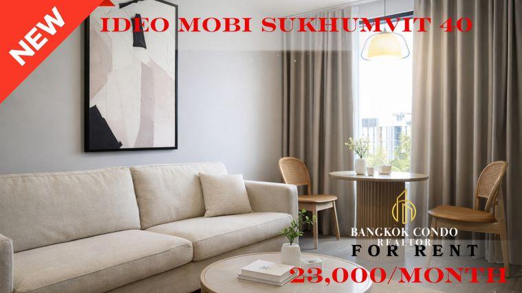 picture 🍀🍀🍀 Best Deal 🌹🌹For Rent 📌 IDEO Mobi Sukhumvit 40 🌸 (Line: @rent2022) ✨ Ready to Move In | Property Code: A10468 - 1/10