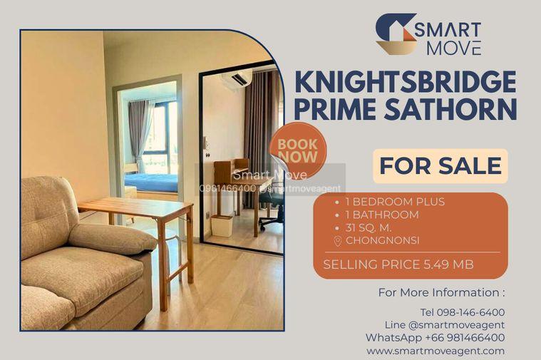 รูป สำหรับขาย !! ตกแต่งสไตล์มินิมอล, ห้องหายาก !! Code C20260100050....KnightsBridge Prime Sathorn, 1 นอน, 1 น้ำ, ชั้นสูง 19++, แต่งครล, ราคาพิเศษ!!📣📣 - รูปที่ 1/6