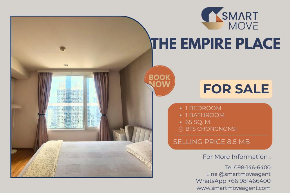 รูป 🔥 สำหรับขาย !! ห้องอยู่ทิศเหนือ, วิวสวย !! 🔥 Code C20230600847.......The Empire Place, 1 ห้องนอน, 1 ห้องน้ำ, ชั้นสูง 27++, แต่งครบ, ราคาพิเศษ!!📣📣 - รูปที่ 1/8