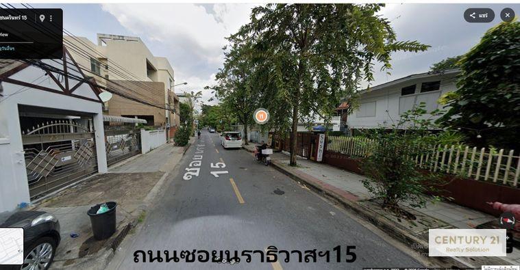 รูป ขายที่ดินเปล่า 63 ตรว. ทำเลดี ติดถนน2 ด้าน ซอยนราธิวาสราชนครินทร์15 และ13 - รูปที่ 3/4