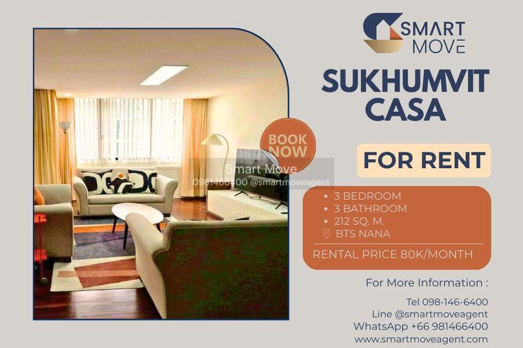 picture 🔥 For Rent !! Good location !! 🔥 Code C20260200003.........Sukhumvit Casa, 3 bedroom, 3 bathroom, furnished, ready to move in📣📣 - 1/15