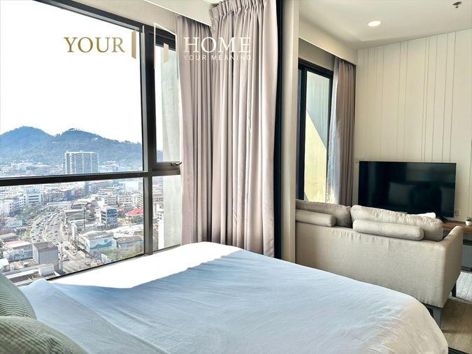 รูป Keen condo 1 ห้องนอน ชั้น 21 วิวภูเขา 35 ตรม พร้อมเข้าอยู่ คอนโดใจกลางศรีราชา - รูปที่ 3/16