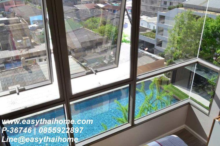 รูป P-36746 ห้องสวย! เดอะรูม สาทร-เซนต์หลุยส์ 1 นอน วิวสระ 20,000 บาท ใกล้ BTS เซนต์หลุยส์ | Line Id @easythaihome | 085-592-2897 - รูปที่ 5/5
