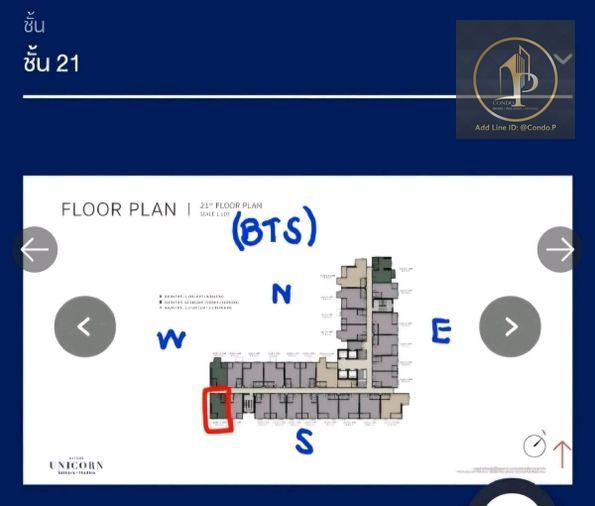 picture 🎈 #MT2602_112 🎈💥Urgent💥 Guaranteed availability! Click quickly before it's gone‼️ For Rent 28k.🔥 Altitude Unicorn Sathorn-Tha Phra Condo - 7/11