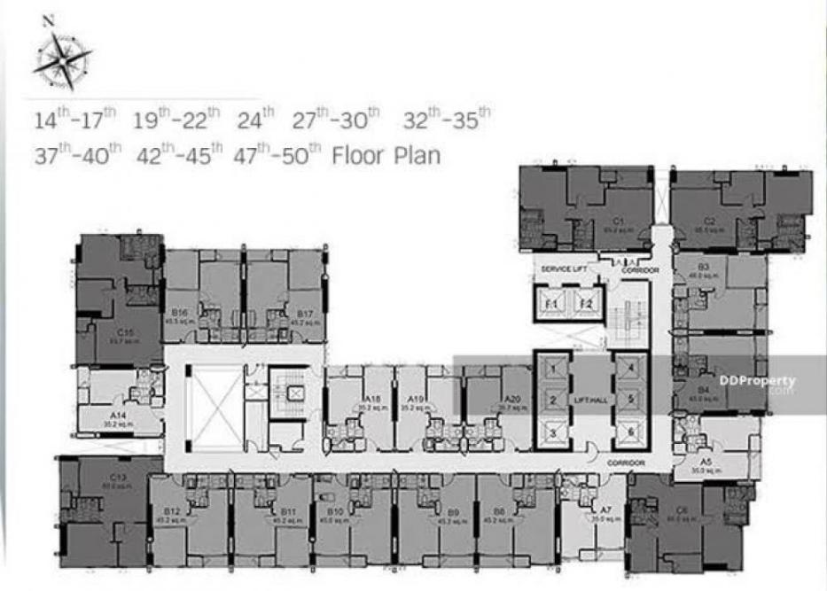 picture Corner Unit at Rhythm Phahol - Ari  2 Bedrooms, 1 Bathroom - 18/18