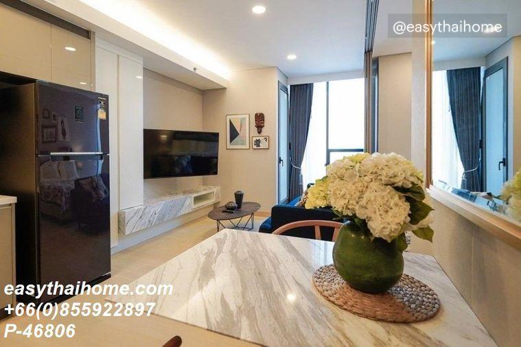 รูป P-46806 วิวเมืองสวย! ไซมิส เอ๊กซ์คลูซีพ ควีนส์ ใกล้ MRTศูนย์การประชุมแห่งชาติสิริกิติ์ 30,000 บาท Line Id: @easythaihome 085-592-2897 - รูปที่ 3/13
