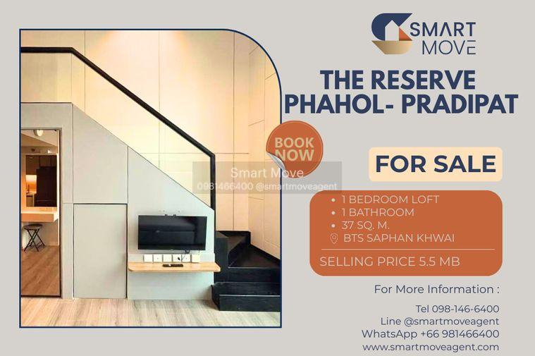 รูป 🔥 สำหรับขาย !! ชั้นสูง 11++, ห้องทิศเหนือ, ทำเลดี !! Code C20260200024...The Reserve Phahol- Pradipat, 1 นอน Loft, 1 น้ำ, แต่งครบ, ราคาพิเศษ!!📣📣 - รูปที่ 1/10