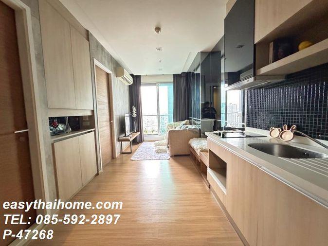 รูป P-47268 วิวเมืองสวย! ริทึ่ม สุขุมวิท 50 1 นอน ใกล้ BTS อ่อนนุช ราคาดี! | Line Id @easythaihome | 085-592-2897 - รูปที่ 8/10