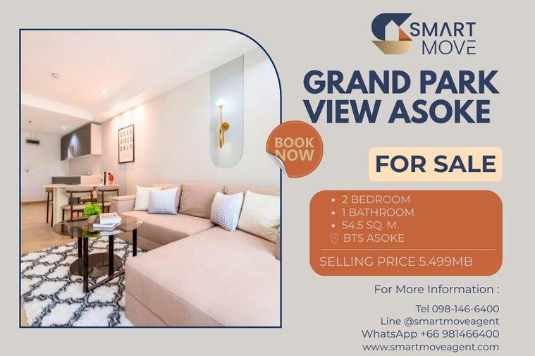 รูป 🔥 สำหรับขาย !! ชั้นสูง !!🔥 Code C20260200038..........Grand Park View Asoke, 2 ห้องนอน, 1 ห้องน้ำ, แต่งครบ, ราคาพิเศษ!!📣📣 - รูปที่ 1/16