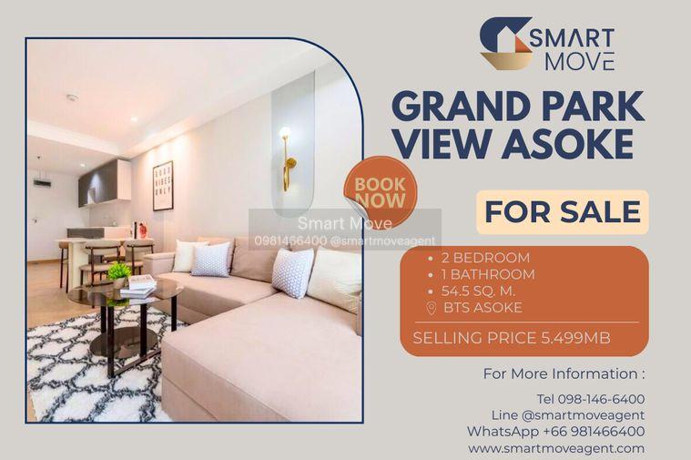 รูป 🔥 สำหรับขาย !! ชั้นสูง !!🔥 Code C20260200038..........Grand Park View Asoke, 2 ห้องนอน, 1 ห้องน้ำ, แต่งครบ, ราคาพิเศษ!!📣📣 - รูปที่ 1/16