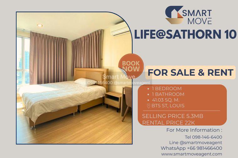 รูป 🔥 สำหรับขาย- เช่า !! ชั้นสูง 17++, ทำเลดี !! 🔥 Code C20221200672....Life@Sathorn 10, 1 ห้องนอน, 1 ห้องน้ำ, แต่งครบ, พร้อมเข้าอยู่, ราคาพิเศษ!!📣📣 - รูปที่ 1/8