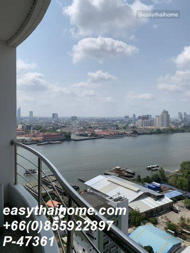 picture P-47361 River View Studio at Supalai River Place: Iconsiam Nearby, 9,500 THB! Line Id: @easythaihome 085-592-2897 - 4/5