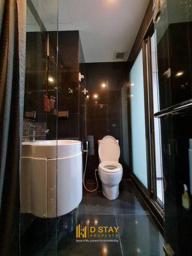 รูป ขาย ริทึ่ม สุขุมวิท 36-38 ห้องสตูดิโอ ตกแต่งพร้อมเข้าอยู่ เฟอร์ครบ ชั้นสูง วิวเมือง ราคาดีมาก | Code DS1626 Line : @Dstay - รูปที่ 10/10