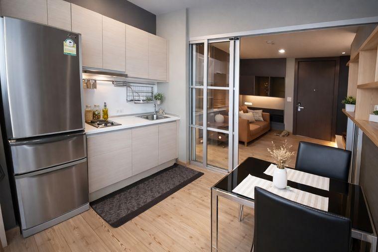 picture 🍀🍀 Modern Room💙 For Rent📍Rhythm Ratchada 🚆 Near MRT Huai Khwang (Line: @rent2022) ✨ Beautiful | Ready to move in 🔖 PC: A10833 - 9/14