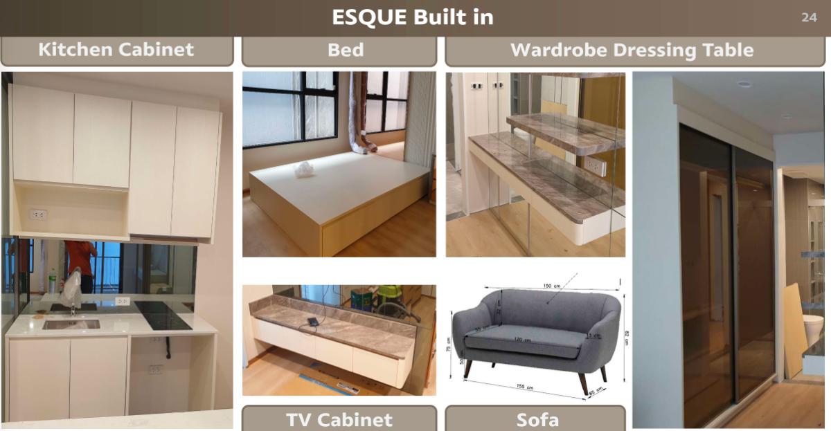 รูป 🌟ขายห้อง 1 ห้องนอน (Type L) ESQUE Sukhumvit101/1 ห้องใหม่พร้อมเฟอร์ฯ 33 - 34 sqm. เริ่มต้น 3.4x MB พร้อมส่วนลดสุดพิเศษ เดินทางง่าย ใกล้BTS - รูปที่ 20/63