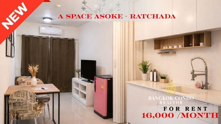 picture 🍀🍀 BEST DEAL 🔥 For Rent 📍 A Space Asoke-Ratchada 🚆 Near Phra Ram 9 MRT Station (Line: @rent2022) ✨Ready to move in 🔖 PC: A10864 - 1/9