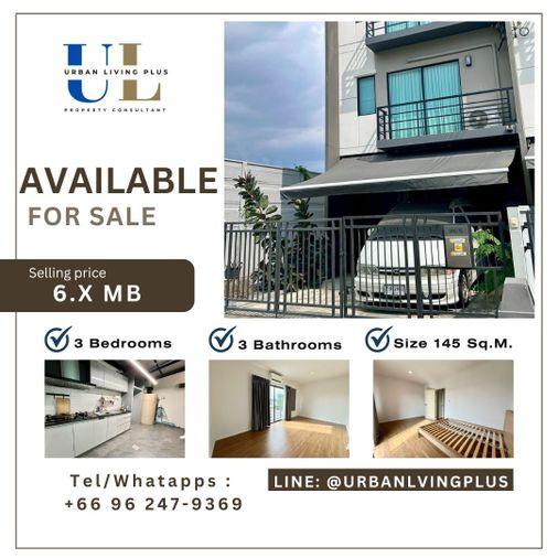 รูป ( UL2504023 ) Tel/Line 096-2479369✨สำหรับขาย บ้านกลางเมือง ราชพฤกษ์-สาทร 3 ห้องนอน 3 ห้องน้ำ 145 ตร.ม. ทาวน์โฮม 3 ชั้น บ้านใหม่ หลังมุม✨ - รูปที่ 1/13