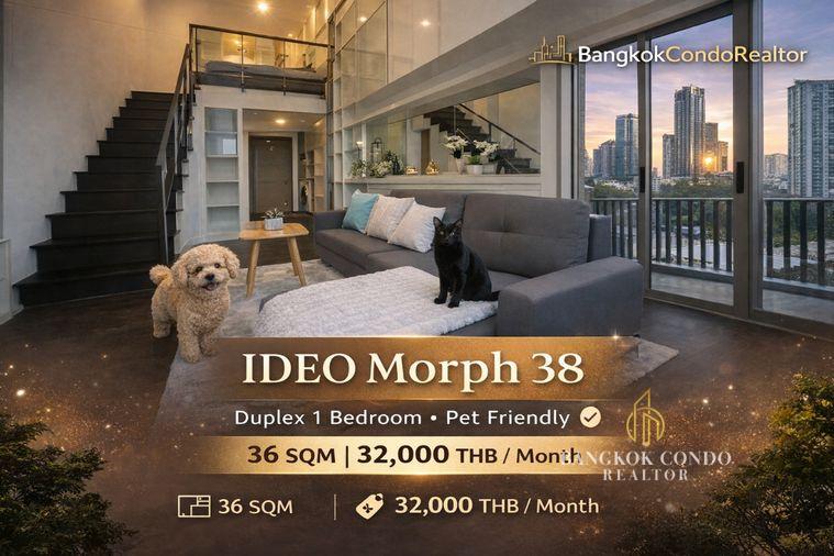 รูป 🍀🍀 🐶Pet Friendly🐱 ให้เช่า📌 ไอดีโอ มอร์ฟ 38(Line: @rent2022)BTS ทองหล่อ พร้อมเข้าอยู่ 🔖A07025 - รูปที่ 1/11