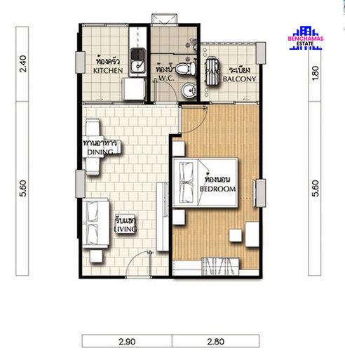 รูป ✅ ห้องใหญ่ 45.28 ตร.ม. ชั้นบนสุด เฟอร์ครบ พร้อมอยู่ ทำเลดี ✅ Supalai City Resort Ratchada-Huai Khwang (ศุภาลัย ซิตี้รีสอร์ท รัชดา-ห้วยขวาง) - รูปที่ 11/11